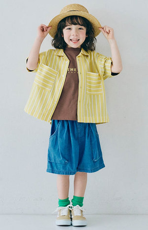 ☆SALE☆【リンク】ストライプワイド半袖シャツ（P209025）|p