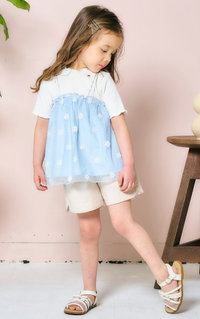 aprés les cours：チュールＴシャツ(SS) FOKID