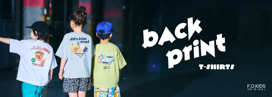 FOKIDS：BACK PRINT T-shirts🚙🍍🍔