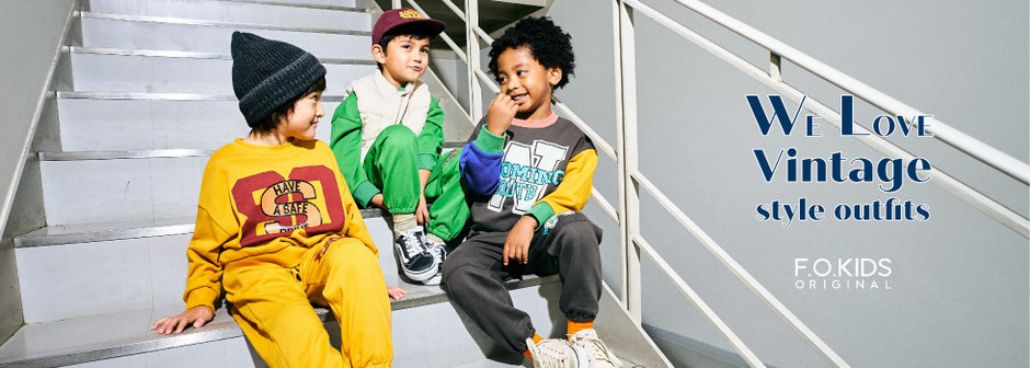 FOKIDS：古着屋で見つけたようなスウェット🤍