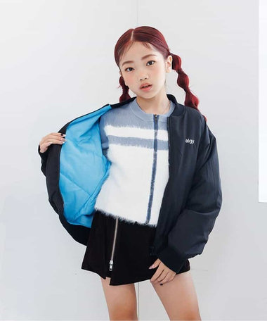 ライニング配色ライトブルゾン